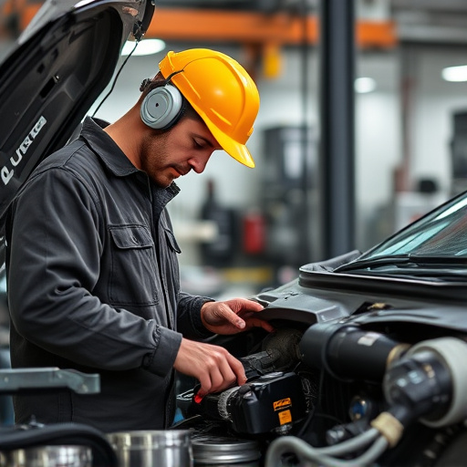 auto technician working