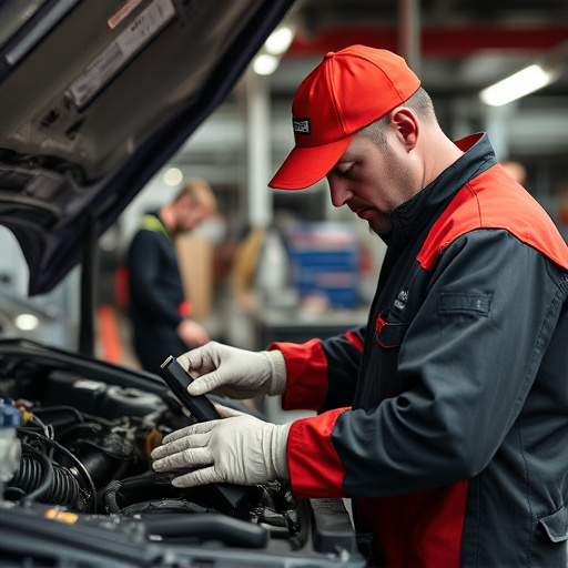 auto technician working