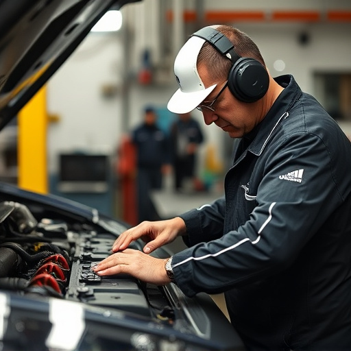 auto technician working
