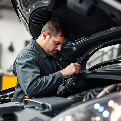 auto technician working