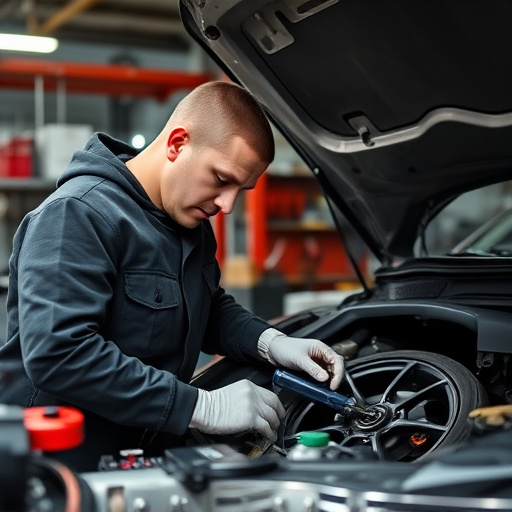 auto technician working