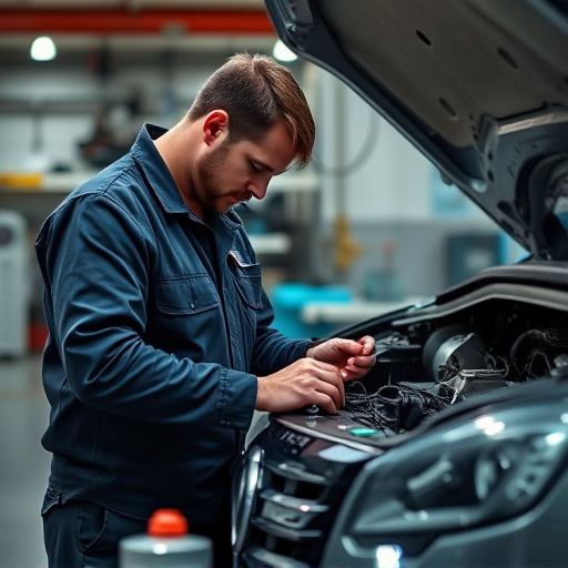 auto technician working