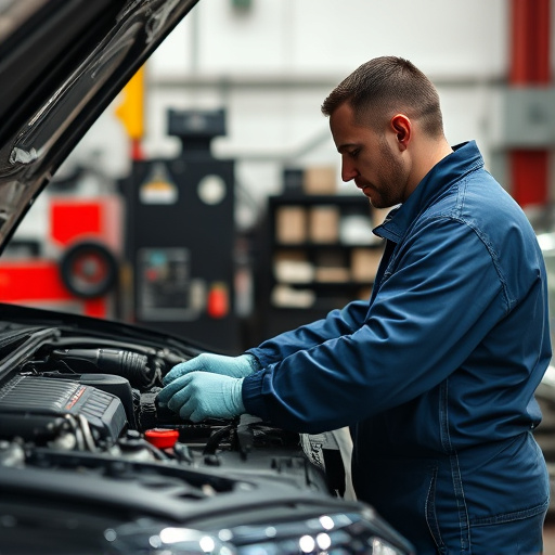 auto technician working