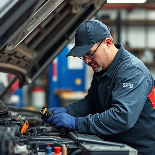 auto technician working