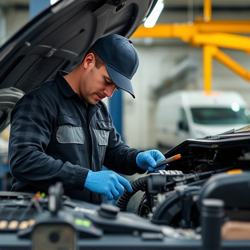 auto technician working