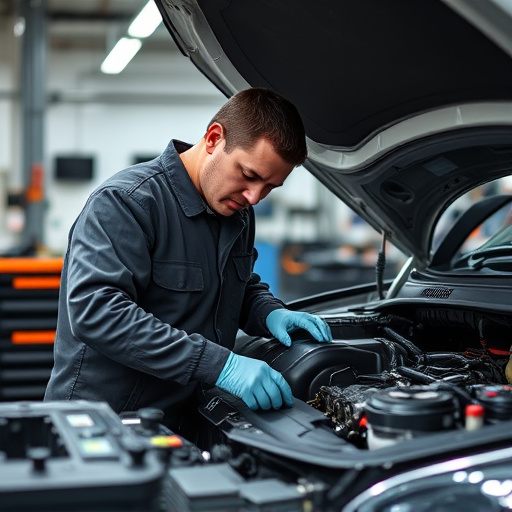 auto technician working