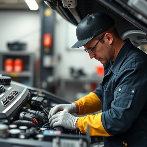 auto technician working