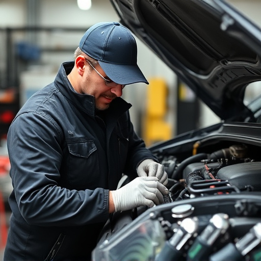 auto technician working