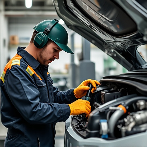 auto technician working