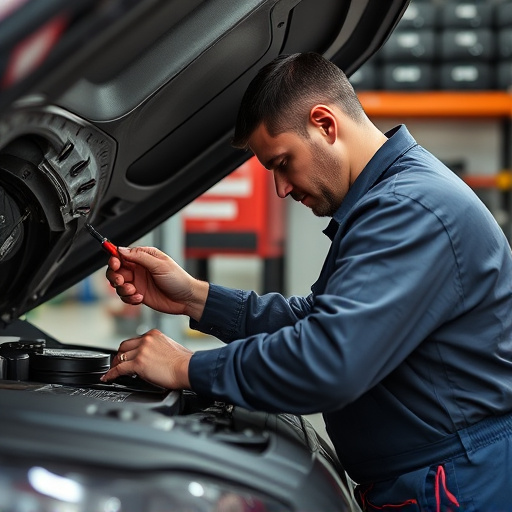 auto technician working