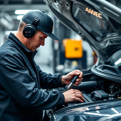 auto technician working