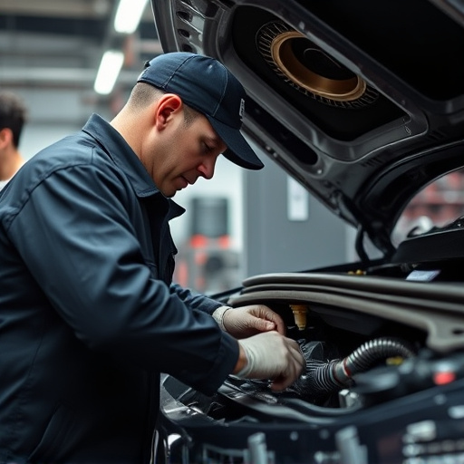 auto technician working