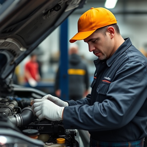 auto technician working