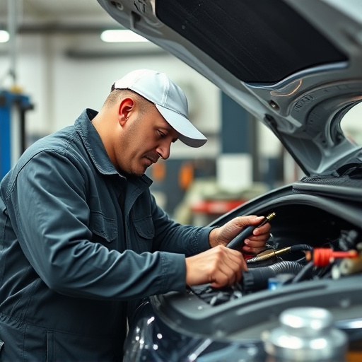 auto technician working