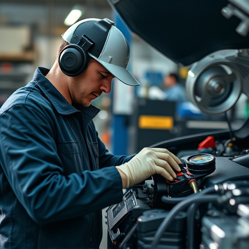 auto technician working