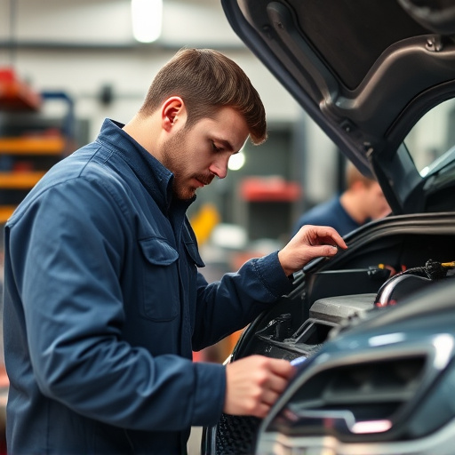 auto technician working