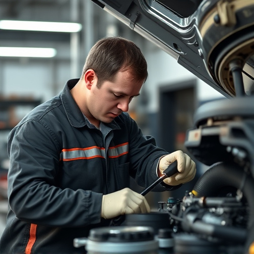 auto technician working