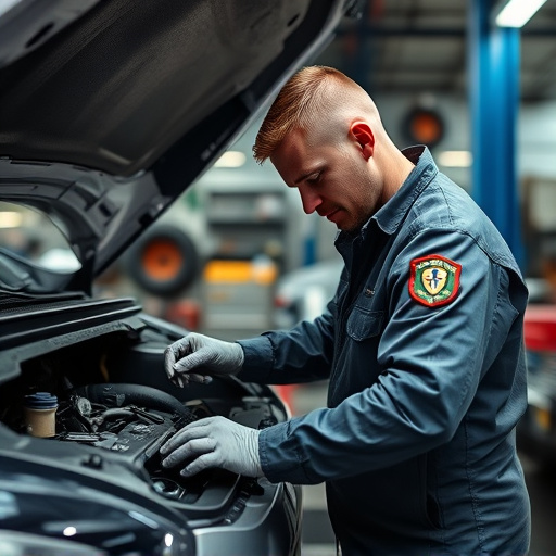 auto technician working