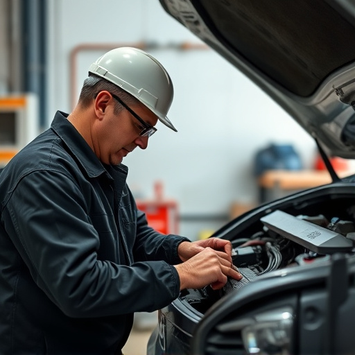 auto technician working