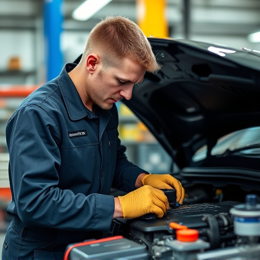 auto technician working