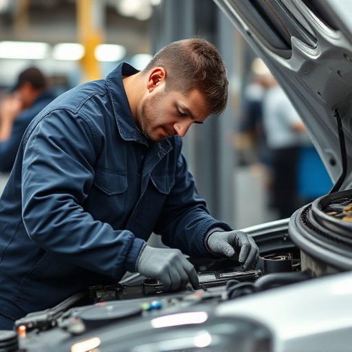 auto technician working