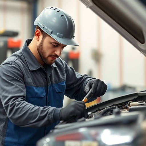 auto technician working