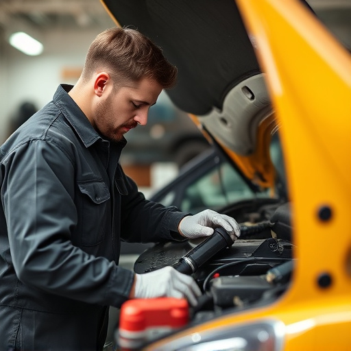 auto technician working