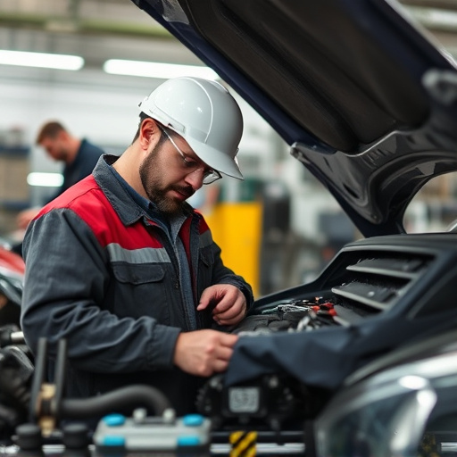 auto technician working