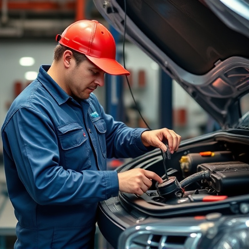 auto technician working
