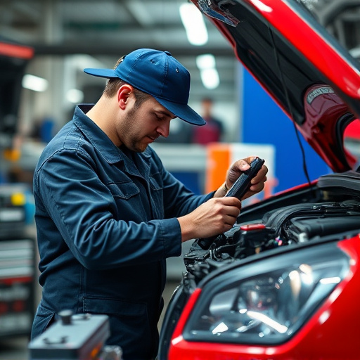 auto technician working