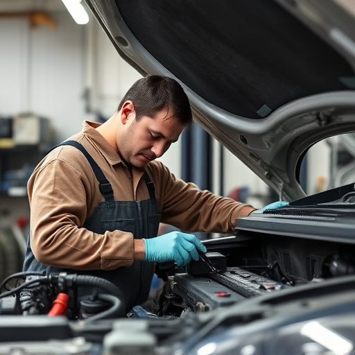 auto technician working