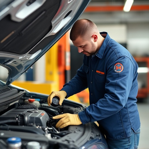auto technician working