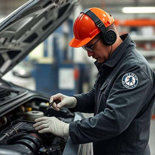 auto technician working