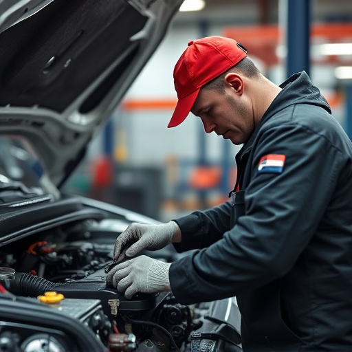 auto technician working