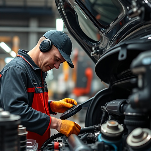 auto technician working
