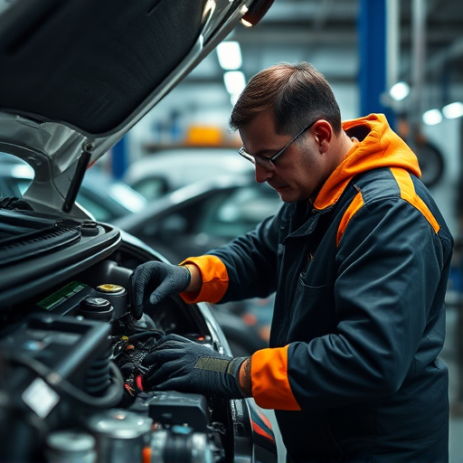 auto technician working