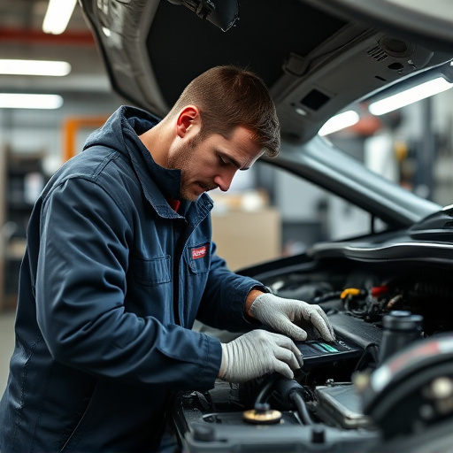 auto technician working