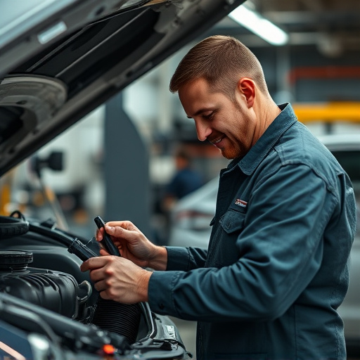 auto technician working