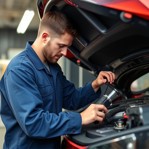 auto technician working