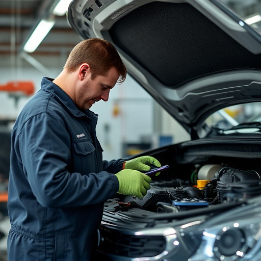 auto technician working