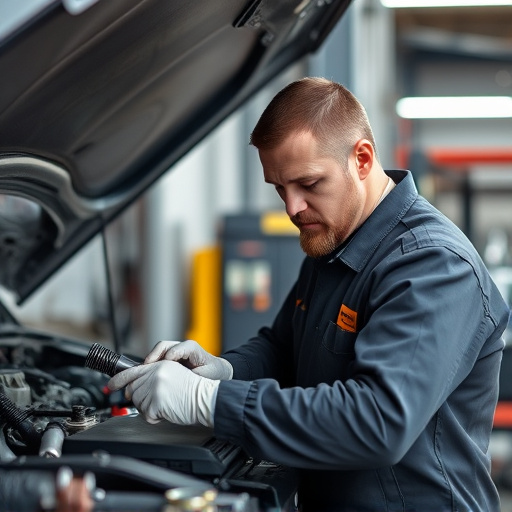 auto technician working