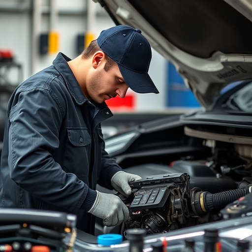 auto technician working