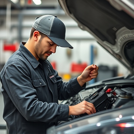 auto technician working