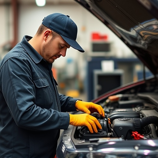 auto technician working