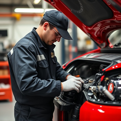 auto technician working