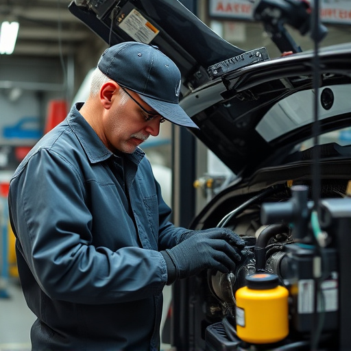 auto technician working