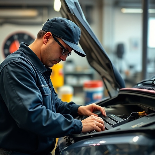auto technician working