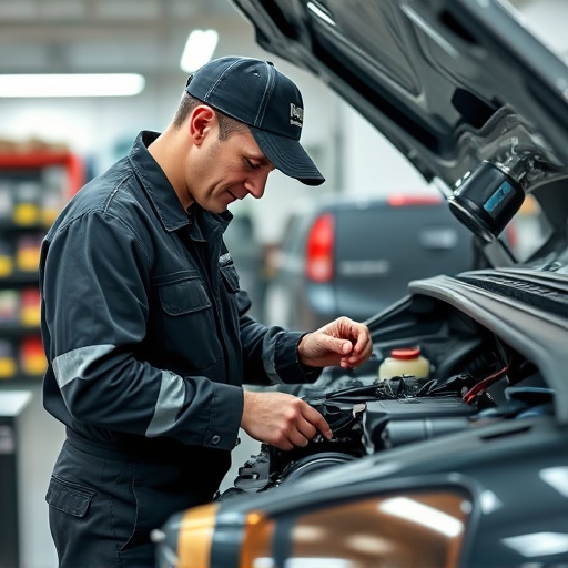 auto technician working