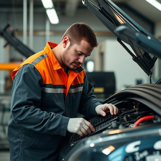 auto technician working