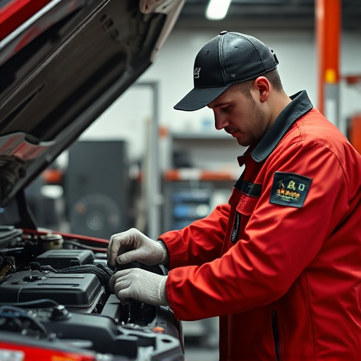 auto technician working